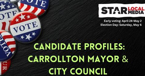 Feb 3, 2023 The filing period has opened for McKinney City Council spots that will be up for election in the May 6, 2023 election. . Carrollton city council election